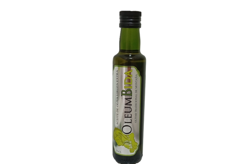 CAJA 20 UNIDADES BOTELLA DE VIDRIO OLEUMBIDA ACEITE DE OLIVA VIRGEN EXTRA 25 CL